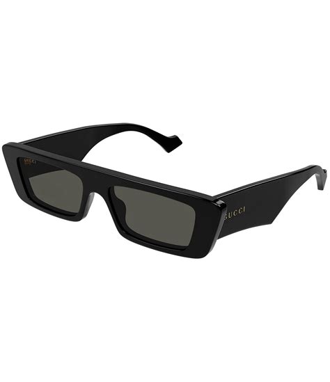 gucci black rectangular sunglasses|Gucci unisex fashion 54mm sunglasses.